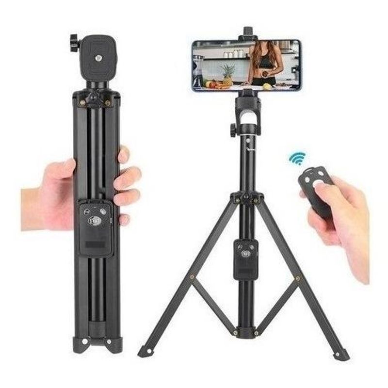 GENERICO - Trípode Celular Bluetooth 2 en 1 Plegable hasta 134 cm