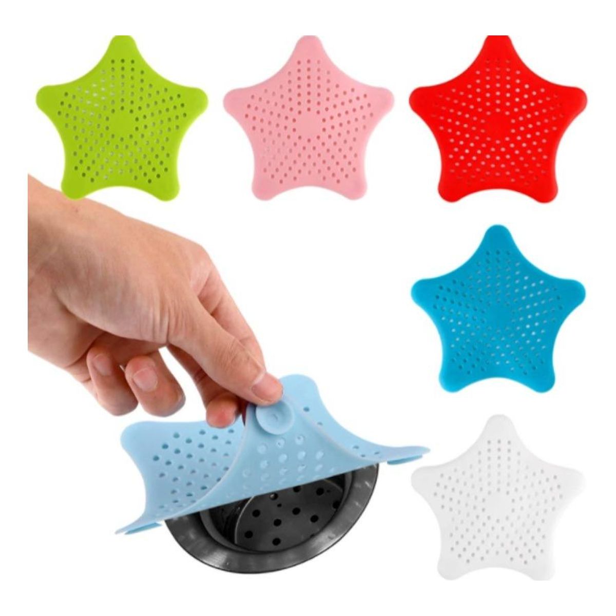 GENERICO - Set de 20 Filtros de Silicona para Drenaje de Cocina y Baño