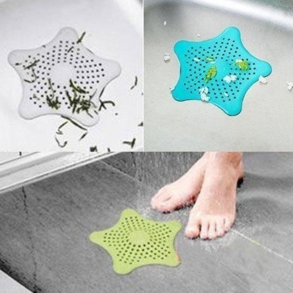 GENERICO - Set de 20 Filtros de Silicona para Drenaje de Cocina y Baño