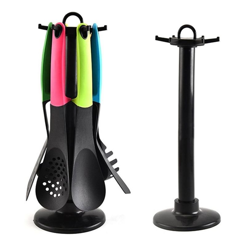 GENERICO - Set de 6 Utensilios de Cocina de Nailon Multicolor