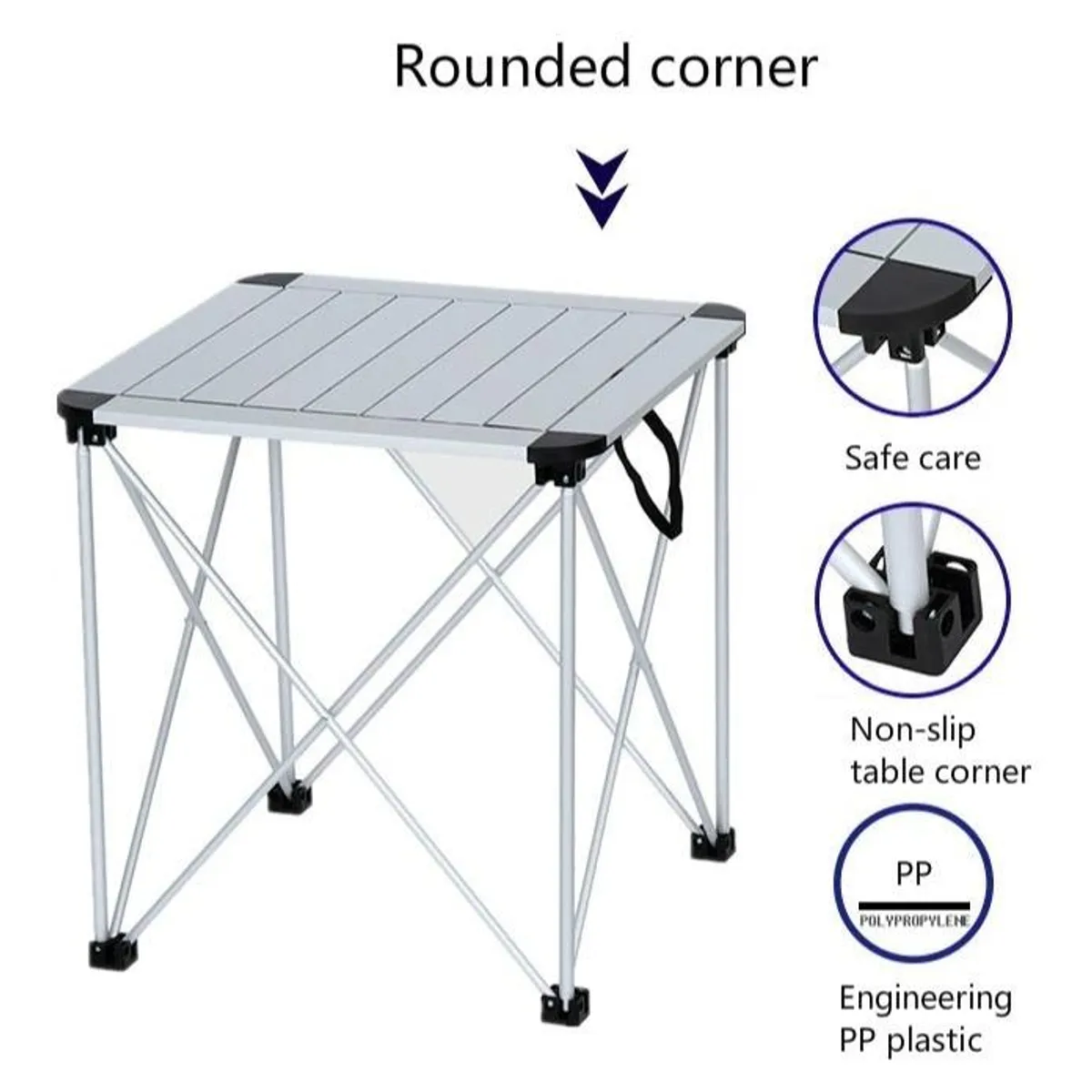 GENERICO - Mesa Plegable Portátil para Camping 41x41x30 cm
