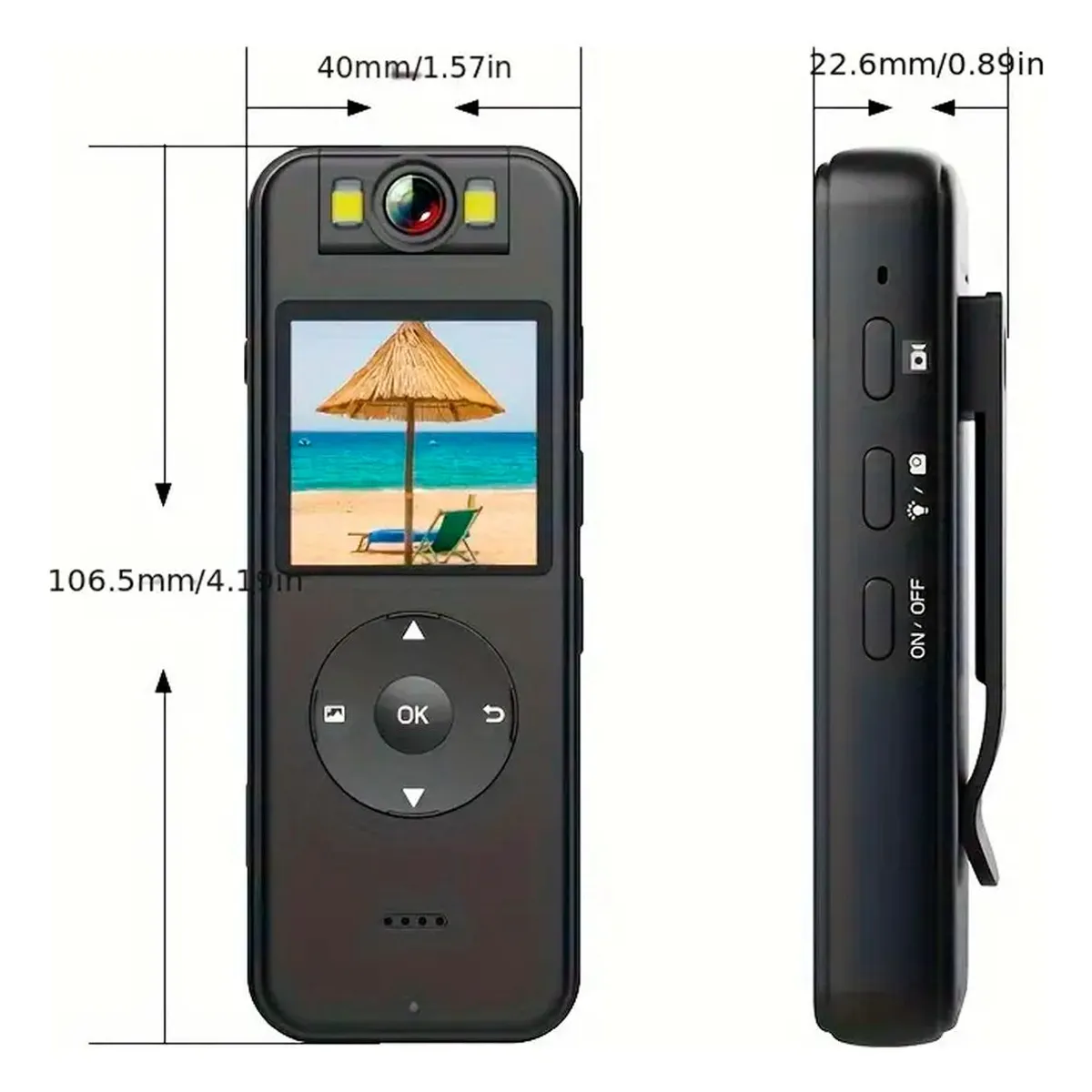 GENERICO - Mini Cámara Deportiva 4K con Conexión Wifi y Lente Giratoria