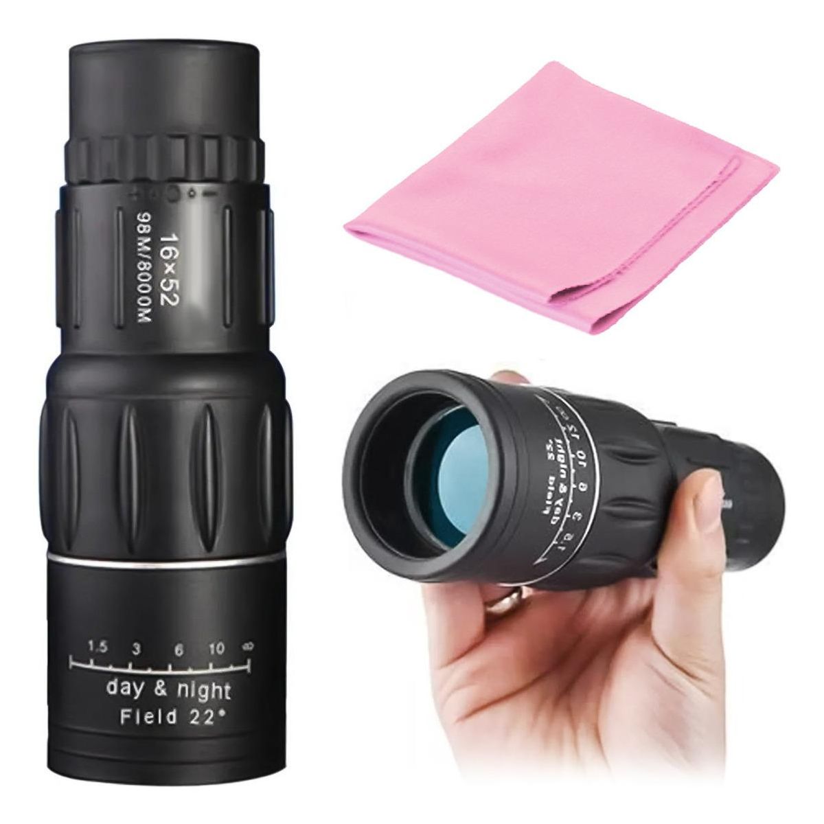 GENERICO - Monocular Impermeable 16x52 para Observación Nocturna