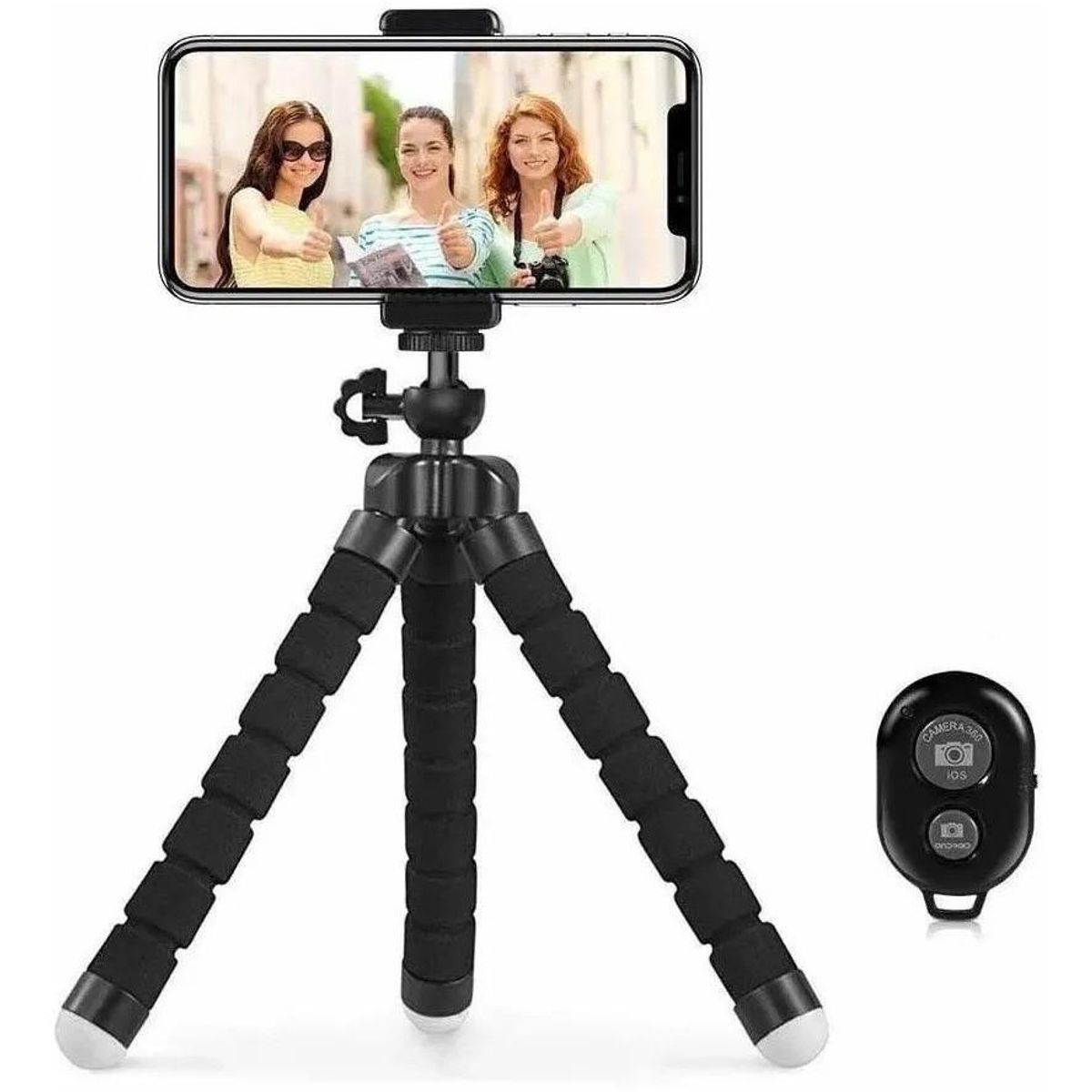 GENERICO - Mini Trípode Celular Flexible con Control Bluetooth ST-03