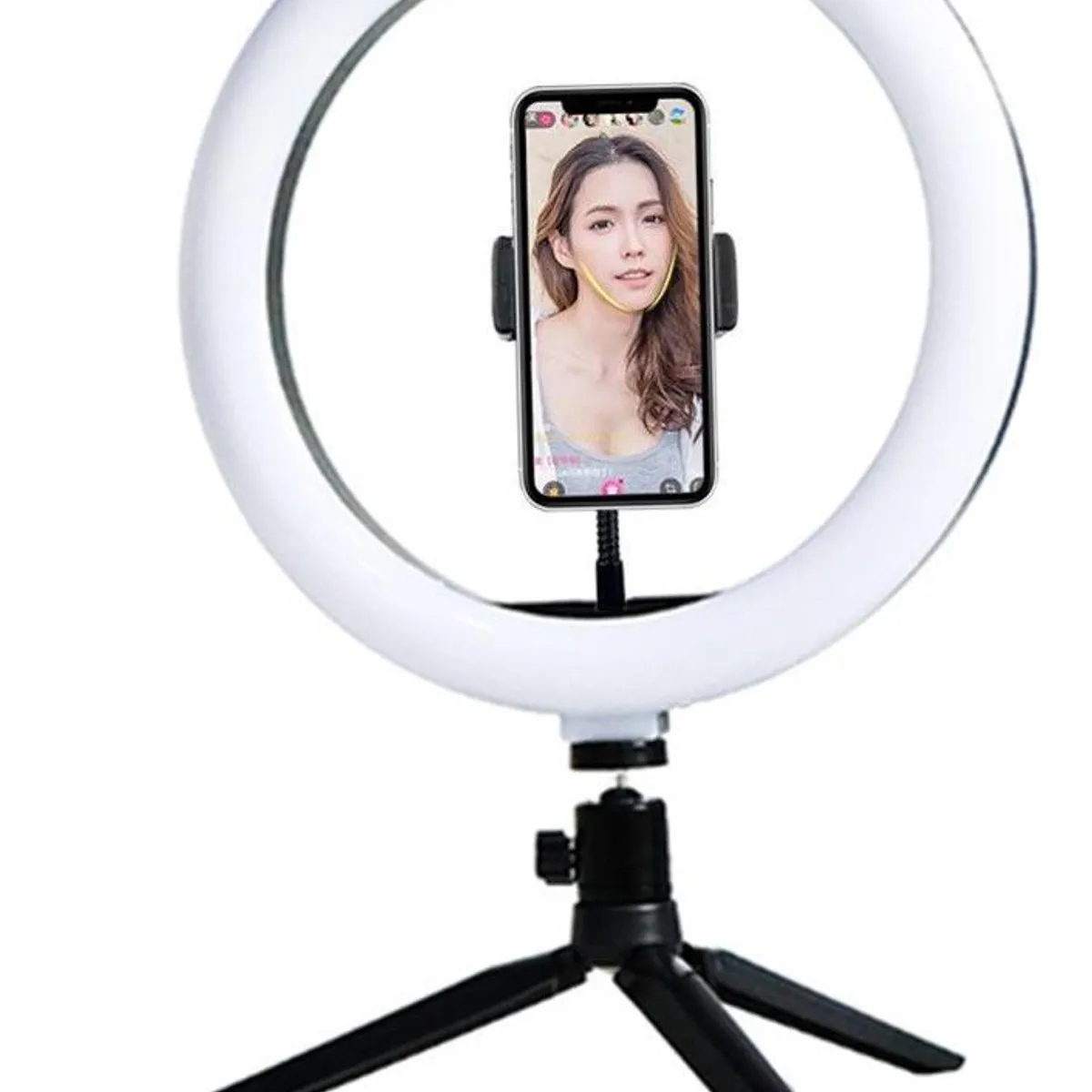 GENERICO - Aro De Luz LED 26cm Con Trípode Ajustable Para Grabación