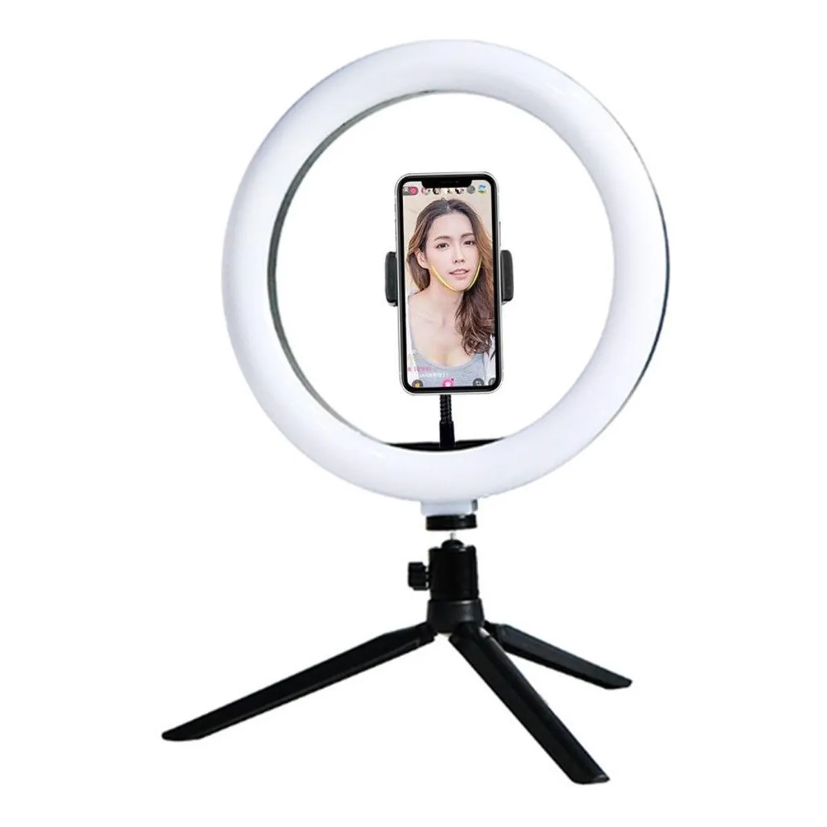 GENERICO - Aro De Luz LED 26cm Con Trípode Ajustable Para Grabación