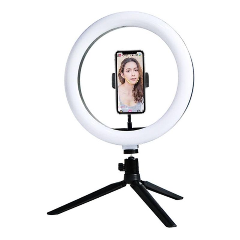 GENERICO - Aro De Luz LED 26cm Con Trípode Ajustable Para Grabación
