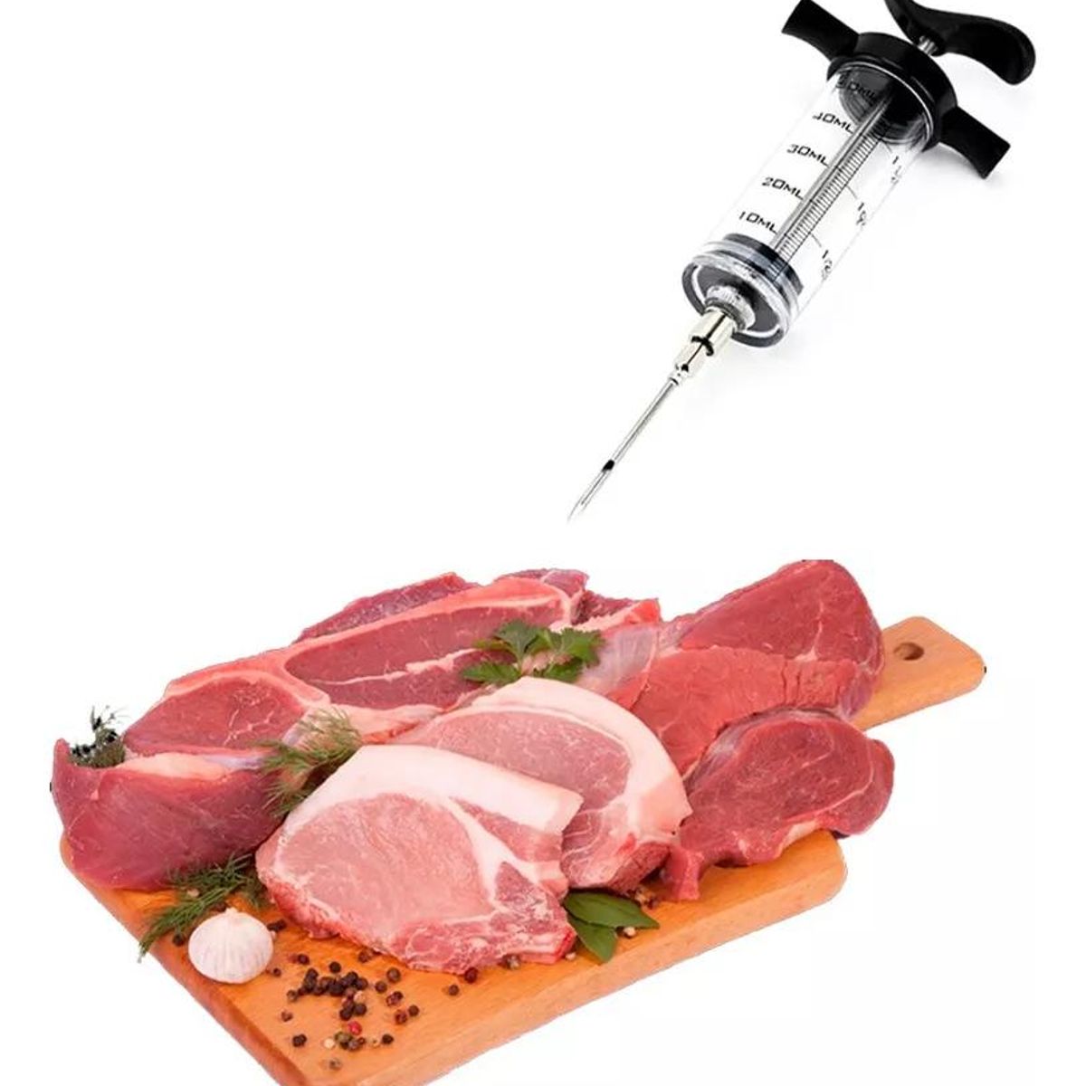 GENERICO - Jeringa de 30ml para Marinado de Carnes en Cocina