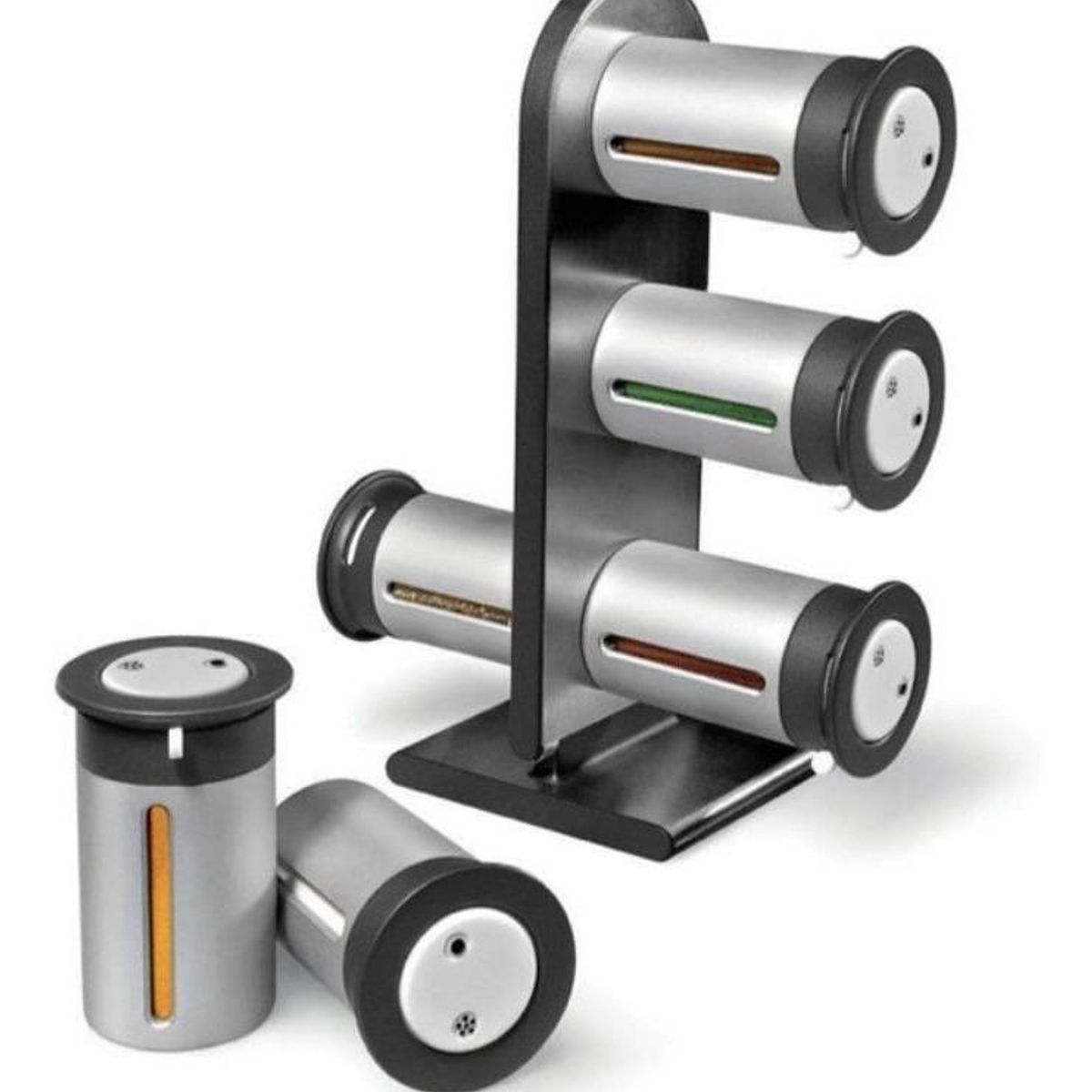 GENERICO - Especiero Modular Magnético con 6 Frascos para Cocina