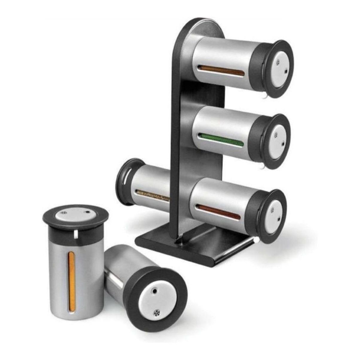 GENERICO - Especiero Modular Magnético con 6 Frascos para Cocina