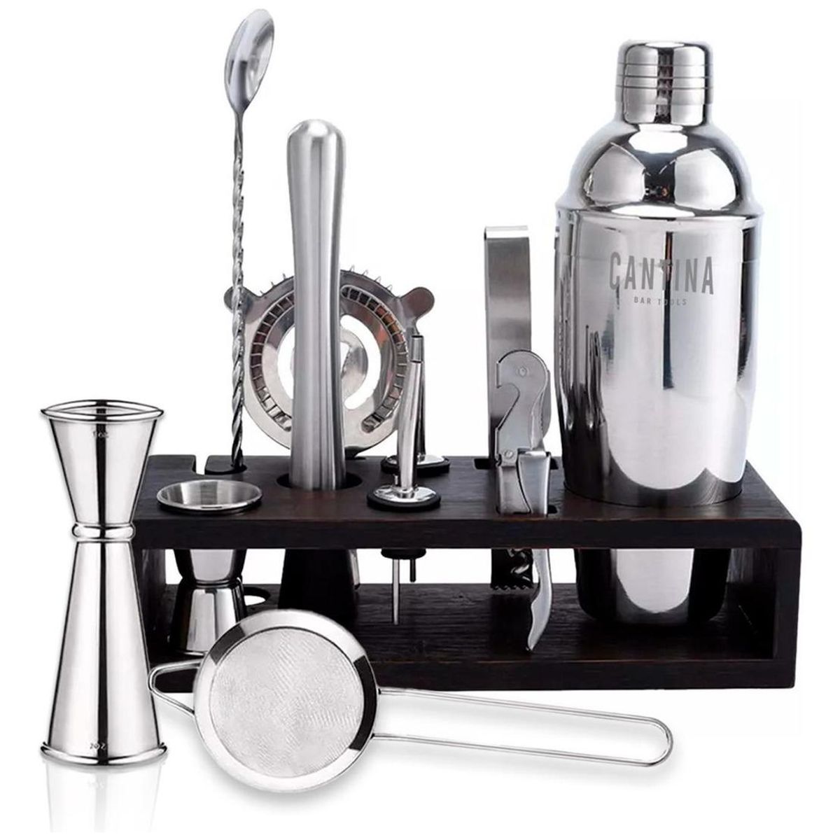 GENERICO - Coctelera Set Bartender 12 Piezas Acero Inoxidable