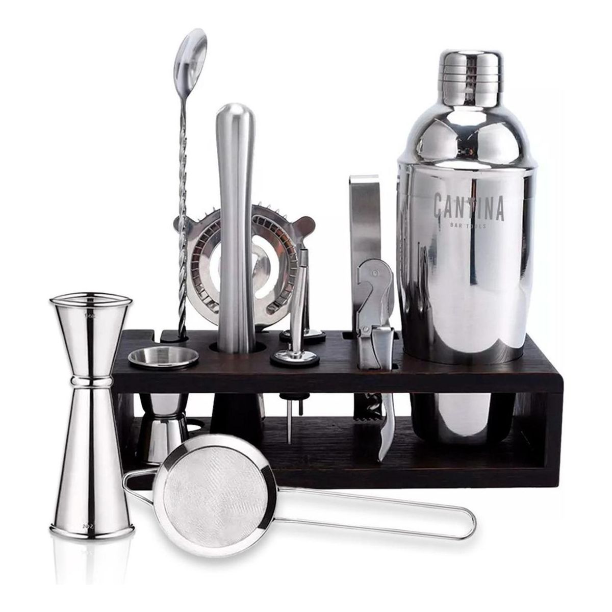 GENERICO - Coctelera Set Bartender 12 Piezas Acero Inoxidable