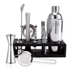 GENERICO - Coctelera Set Bartender 12 Piezas Acero Inoxidable