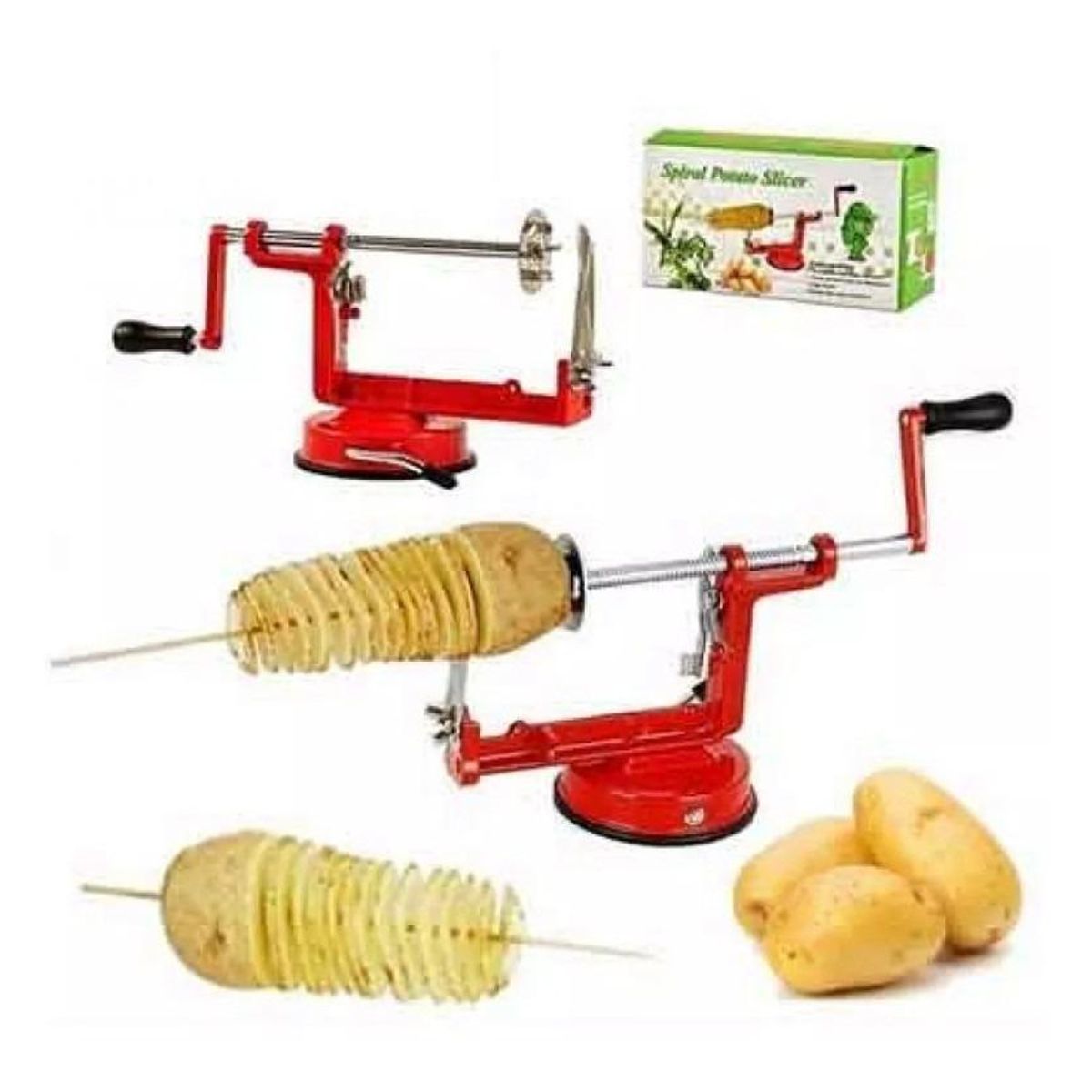 GENERICO - Cortadora de Papas en Espiral de Acero Inoxidable