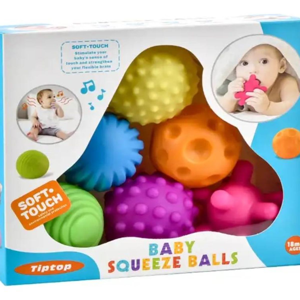 GENERICO - Set de 6 Pelotas Sensoriales Estimulantes para Bebés
