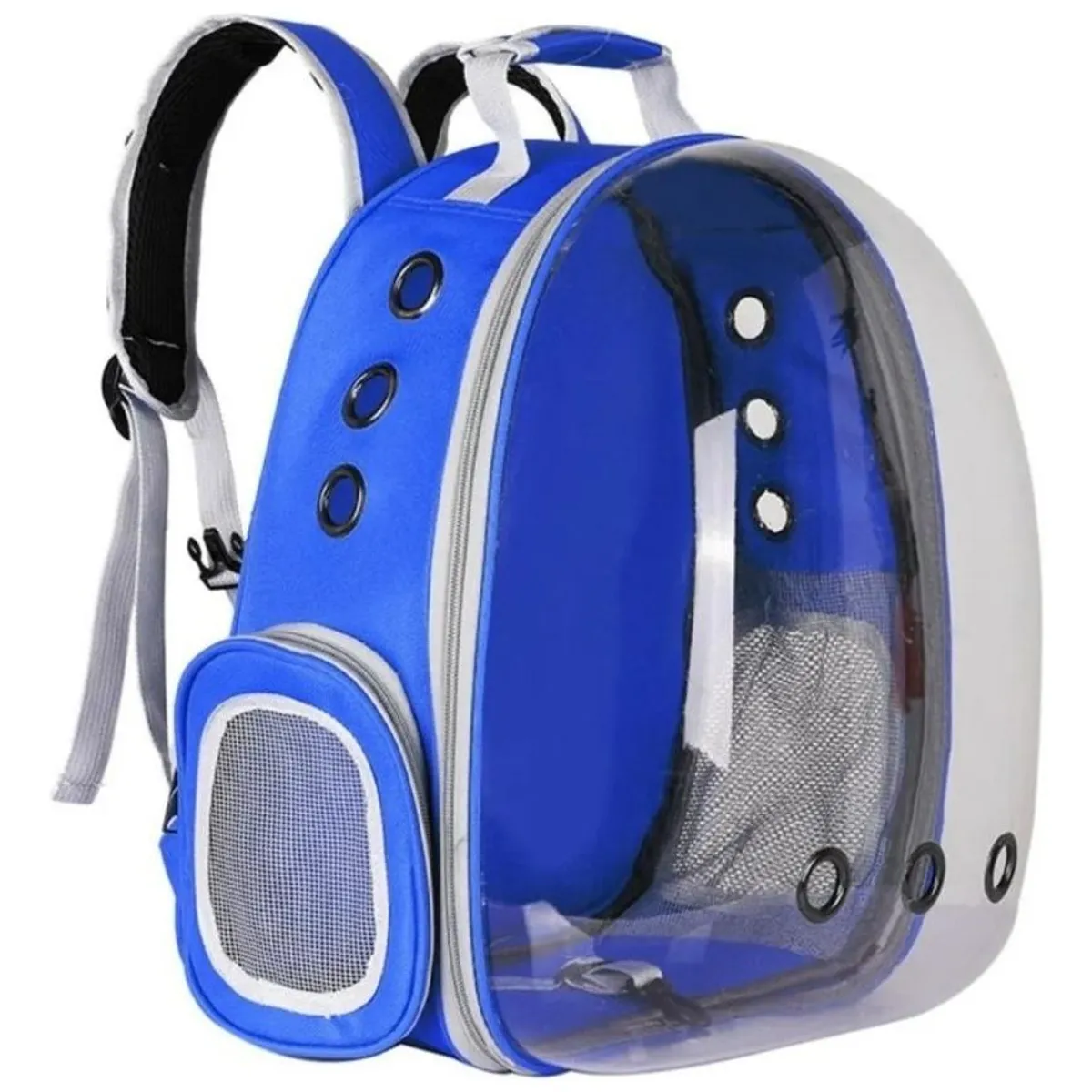 GENERICO - Mochila Transporte Transparente para Mascotas Azul