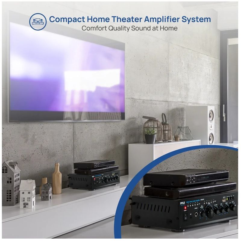 PYLE - Amplificador de Audio Pyle Estereo USB con Bluetooth