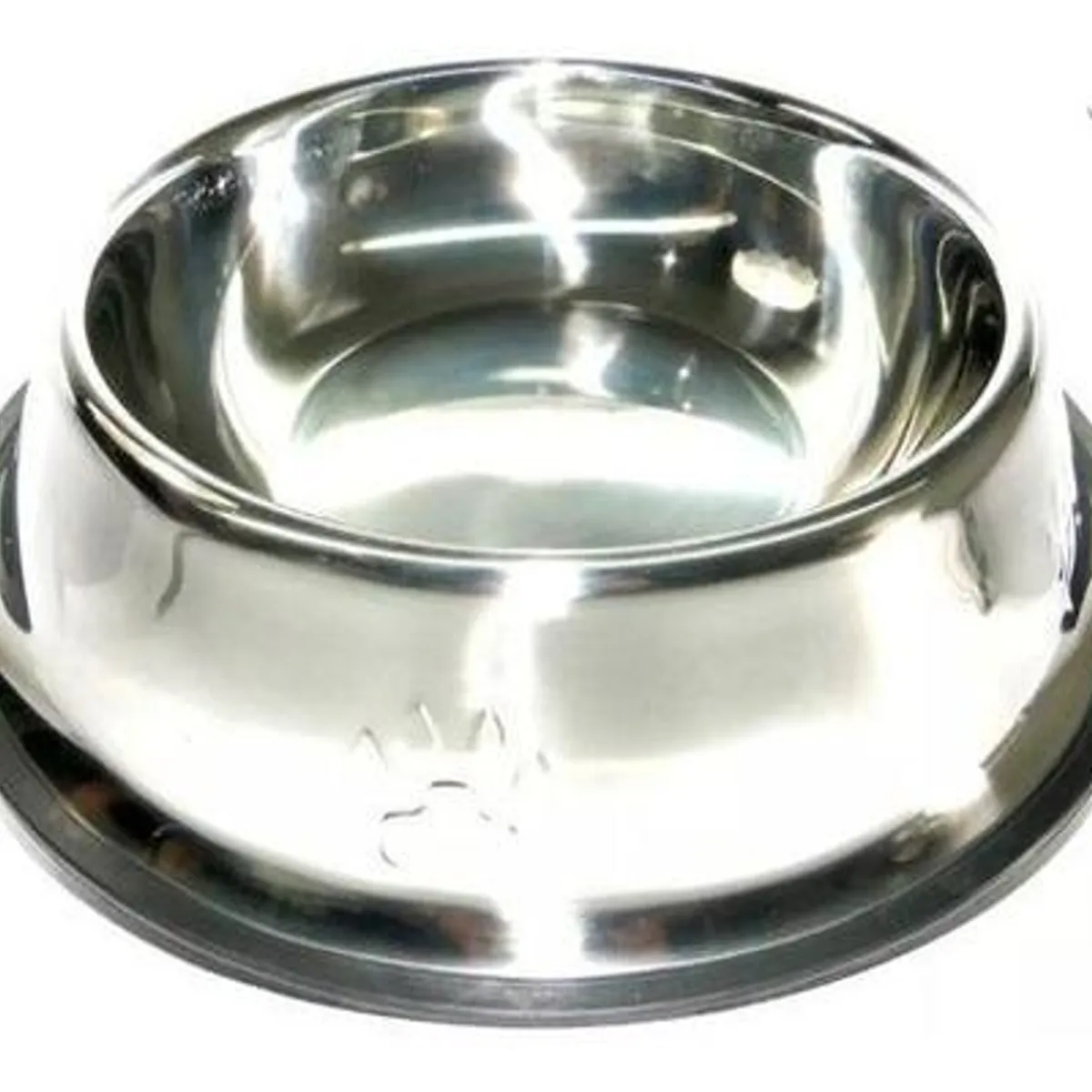 GENERICO - Plato Comedero de Acero Inoxidable para Perros y Gatos 22cm
