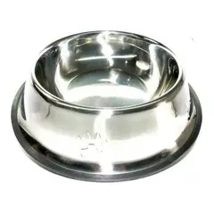 GENERICO - Plato Comedero de Acero Inoxidable para Perros y Gatos 22cm