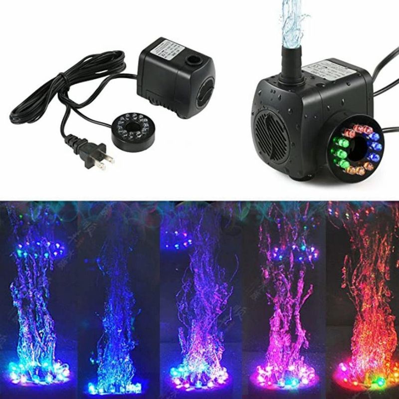 GENERICO - Bomba de Agua Sumergible con 12 Luces LED para Acuarios