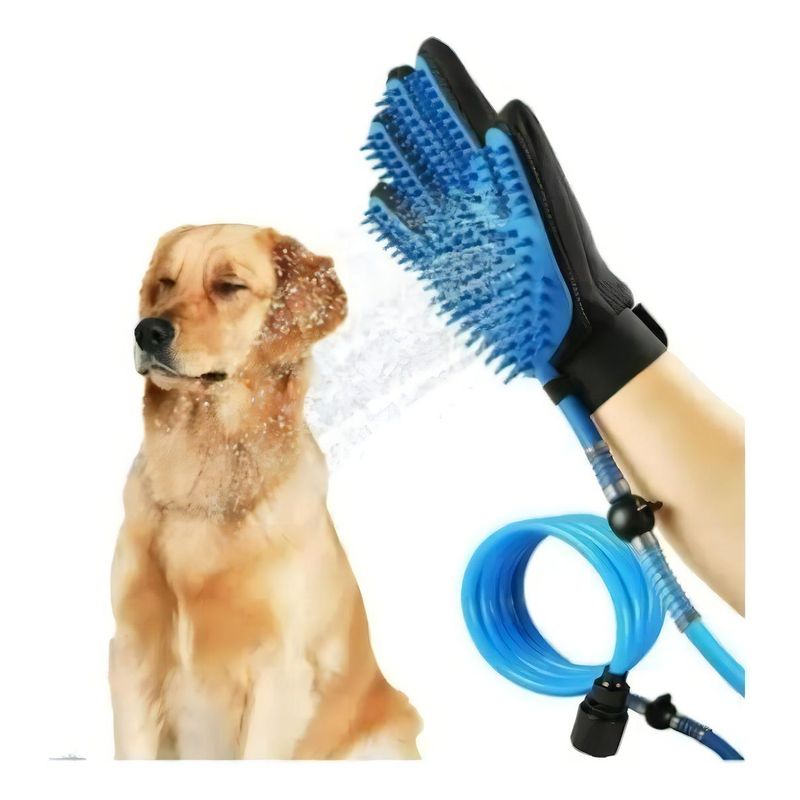 GENERICO - Guante Ducha Masajeador 2 En 1 Para Baño de Mascotas