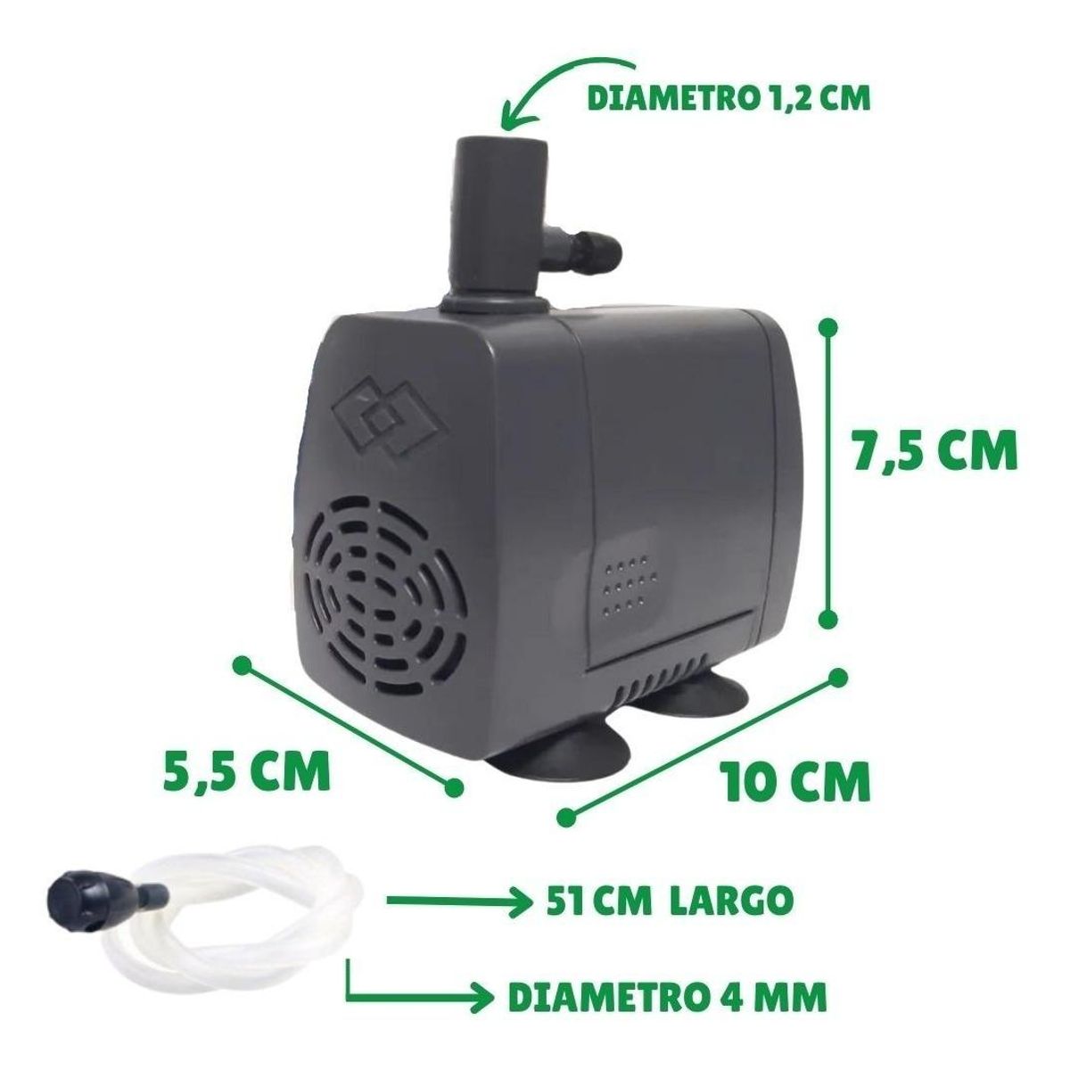 GENERICO - Bomba Sumergible para Acuarios y Fuentes 1200 lh