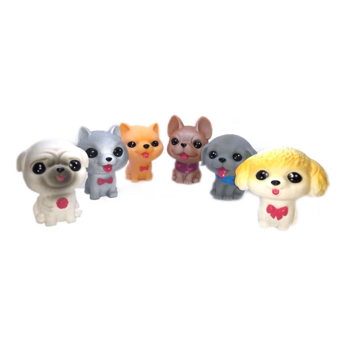 GENERICO - Juego de 6 Muñecas Cachorros Cute Pets para Baño Divertido