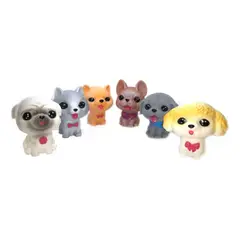 GENERICO - Juego de 6 Muñecas Cachorros Cute Pets para Baño Divertido