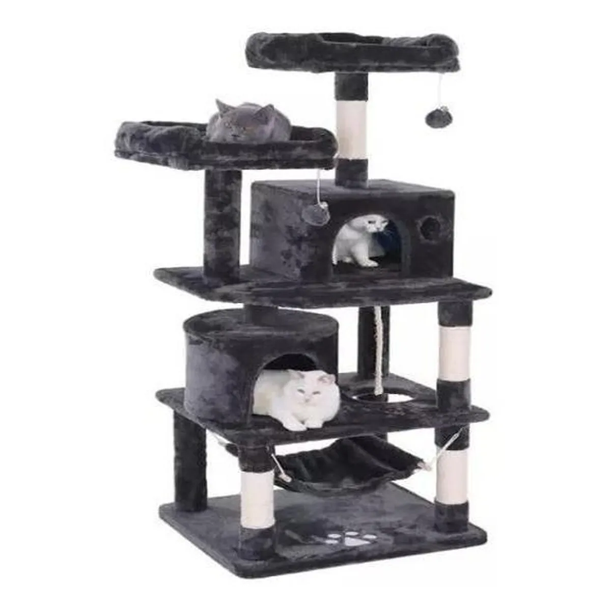GENERICO - Rascador para Gatos en Torre de 170 cm con Hamacas