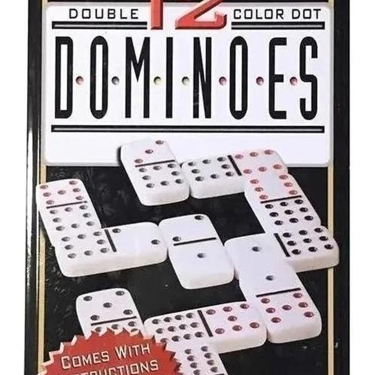 GENERICO - Juego de Dominó en Caja Metálica - 91 Piezas Coloridas