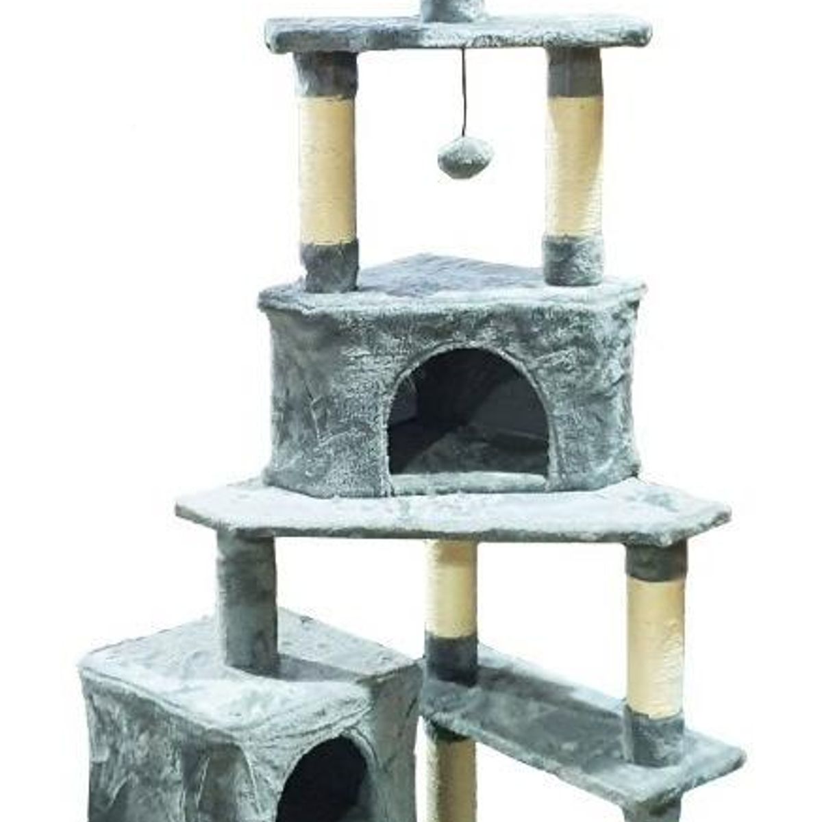 GENERICO - Rascador para Gatos Tipo Torre 160cm con Cama de Terciopelo