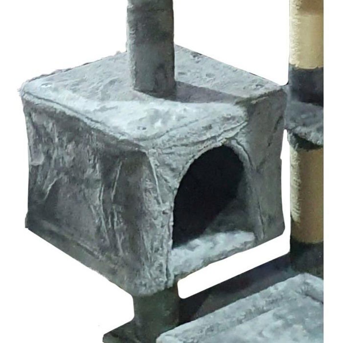 GENERICO - Rascador para Gatos Tipo Torre 160cm con Cama de Terciopelo