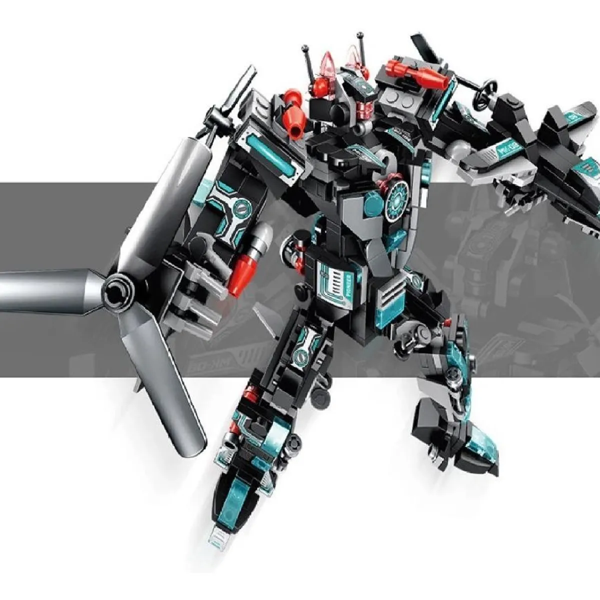 GENERICO - Set Armable de Bloques Didácticos Super Robot 12 en 1