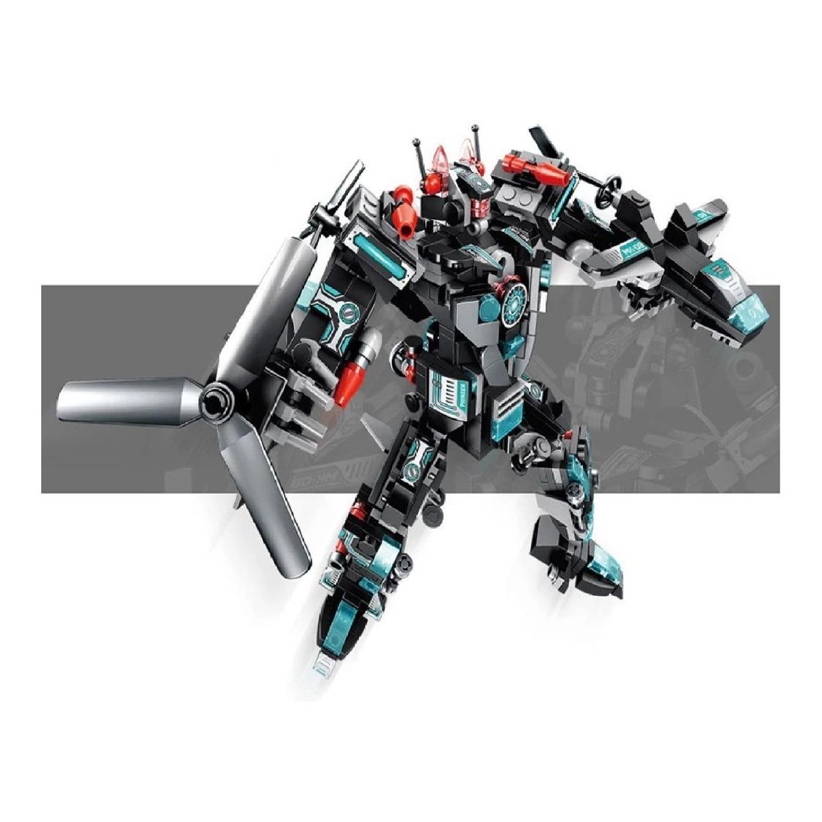 GENERICO - Set Armable de Bloques Didácticos Super Robot 12 en 1