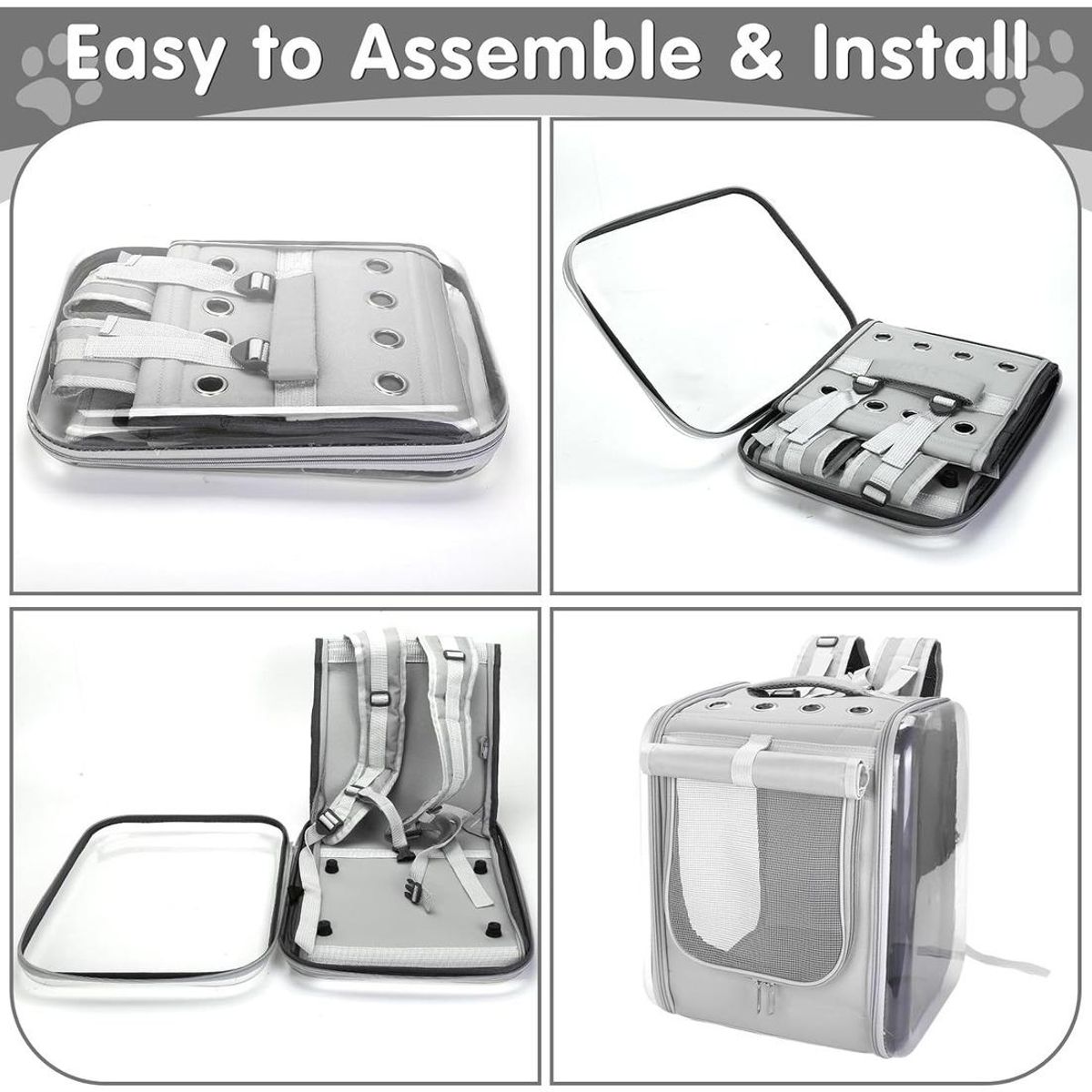 GENERICO - Mochila de Transporte para Perros y Gatos con Ventilación