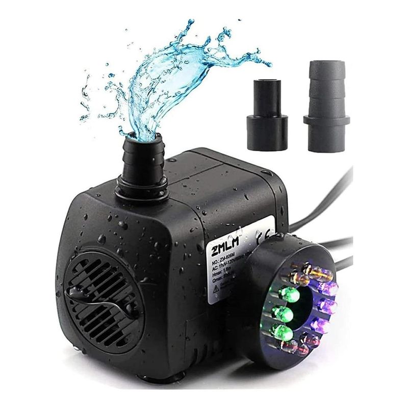 GENERICO - Bomba de Agua Sumergible con 12 Luces LED para Acuarios