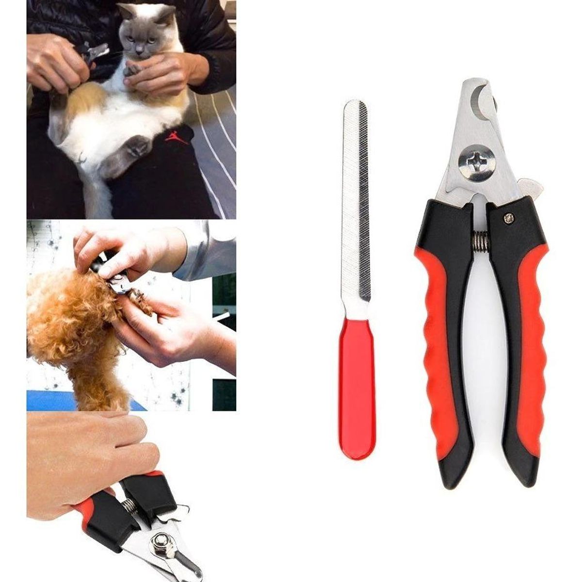 GENERICO - Corta Uñas para Mascotas Tipo Alicate con Lima Regalo