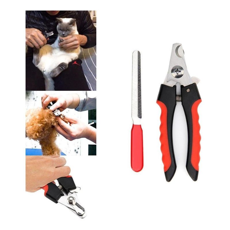 GENERICO - Corta Uñas para Mascotas Tipo Alicate con Lima Regalo