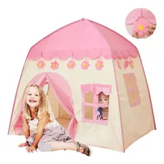 GENERICO - Carpa infantil rosa resistente y fácil de transportar