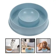 GENERICO - Plato Doble Anti Ansiedad para Comida y Agua de Mascotas