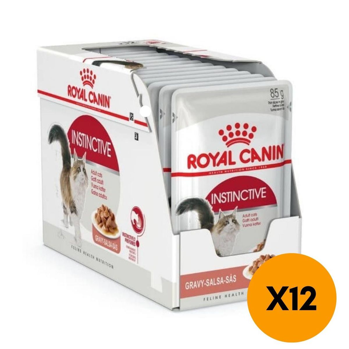 ROYAL CANIN - Royal Canin Adult Instinctive Gato 85 g - Sobres - Pack 12 Sobres