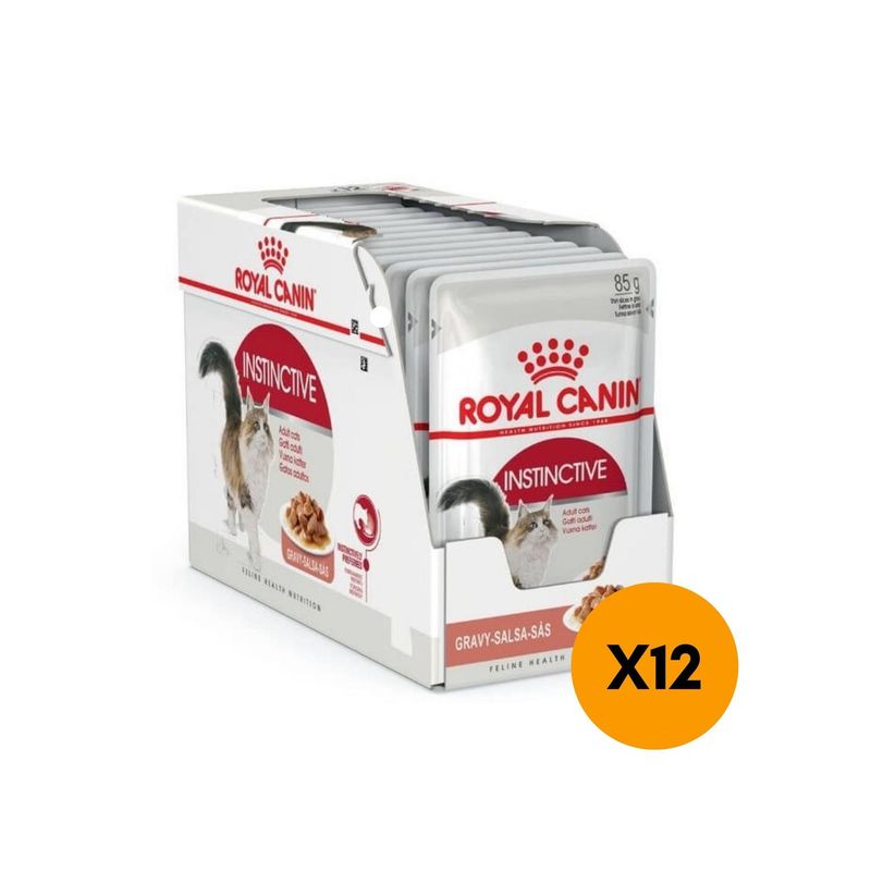 ROYAL CANIN - Alimentos Royal Canin pouch ADULT INSTINCTIVE Gato 85g 12 unidades.