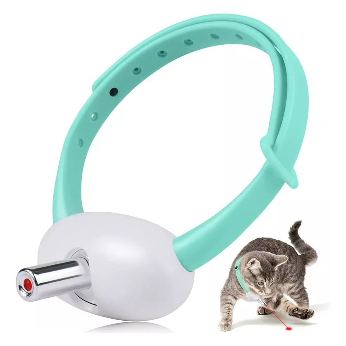 GENERICO - Collar Interactivo con Láser para Gatos Activos