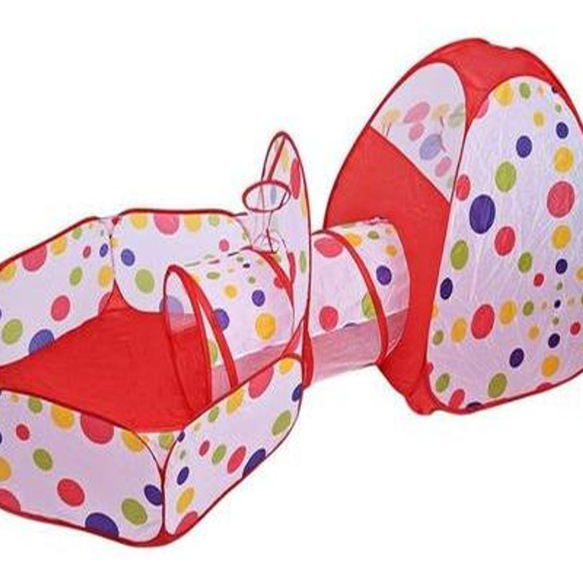 GENERICO - Túnel Infantil Plegable de Tela Multicolor para Gateo