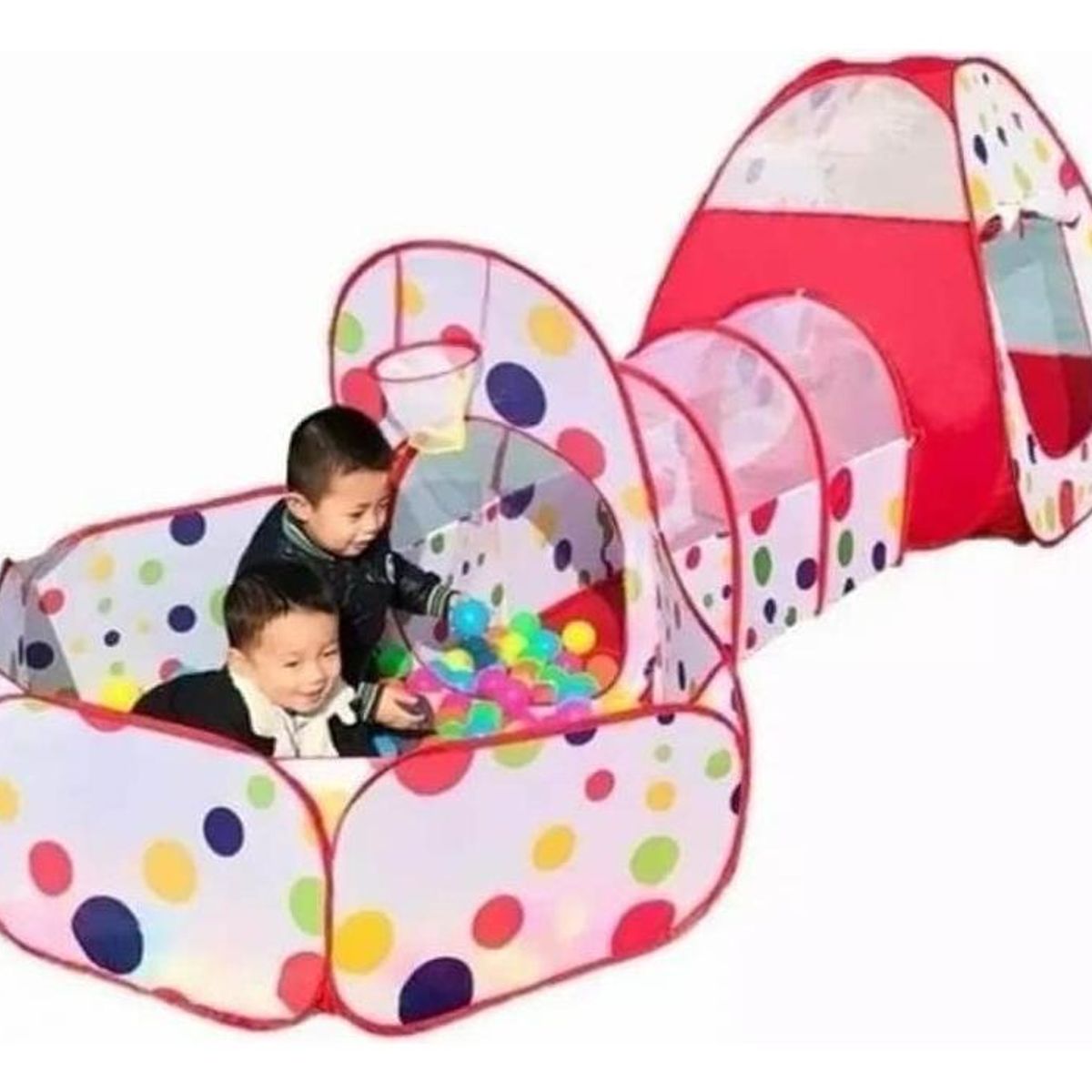 GENERICO - Túnel Infantil Plegable de Tela Multicolor para Gateo