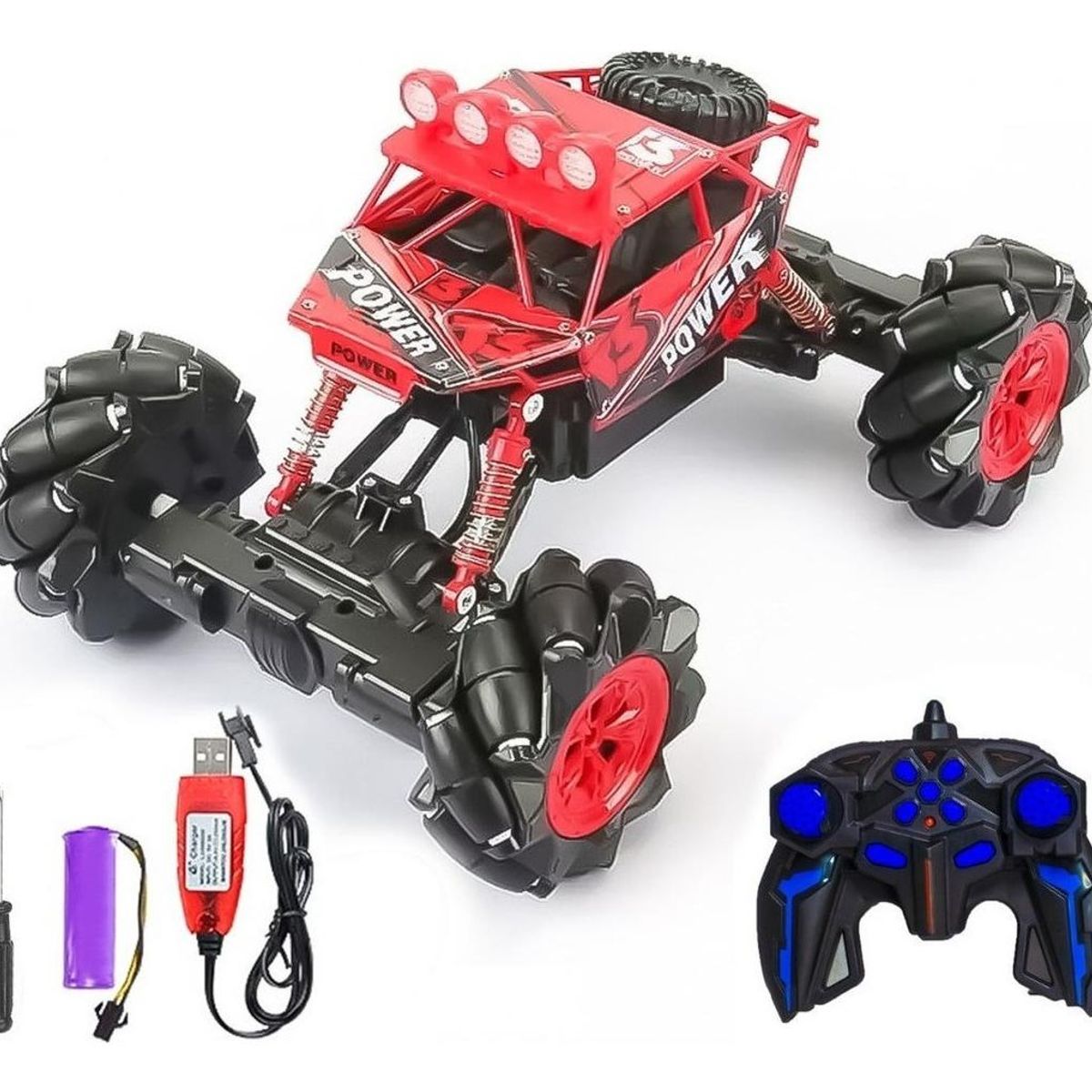 GENERICO - Auto a Control Remoto 4x4 Off Road con Cargador USB