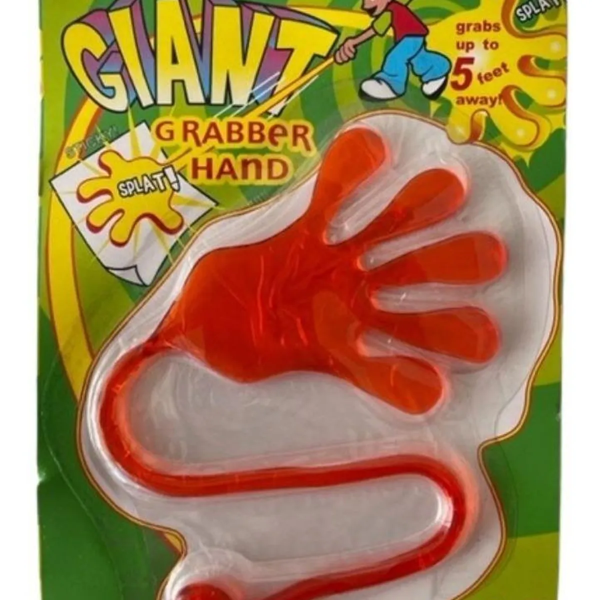 GENERICO - Mano Pegajosa Gigante Extendible de Color Rojo 154 cm