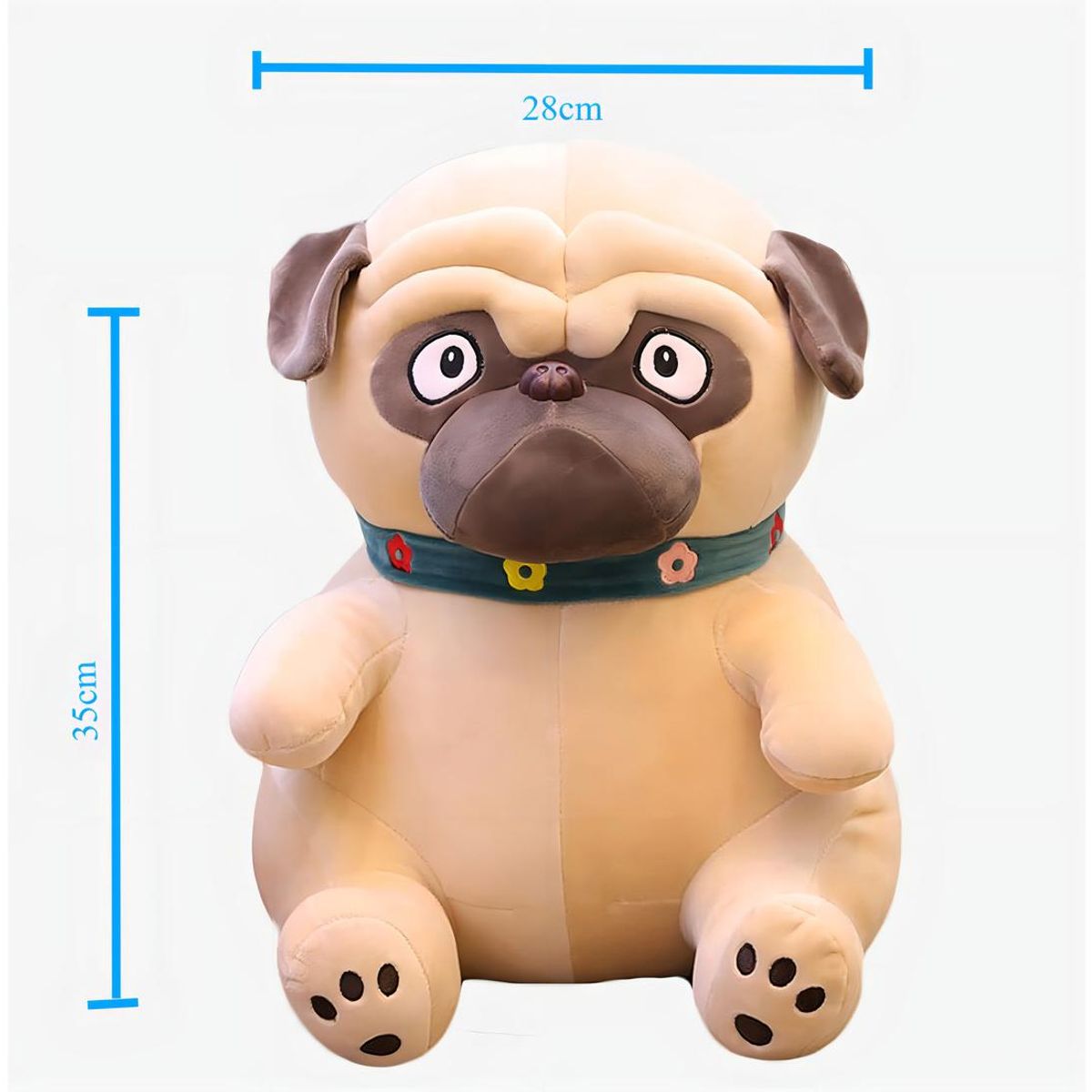 GENERICO - Tierno Peluche Pug Ideal Para Abrazar y Acompañar.