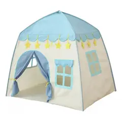 GENERICO - Tienda de campaña infantil plegable azul y resistente