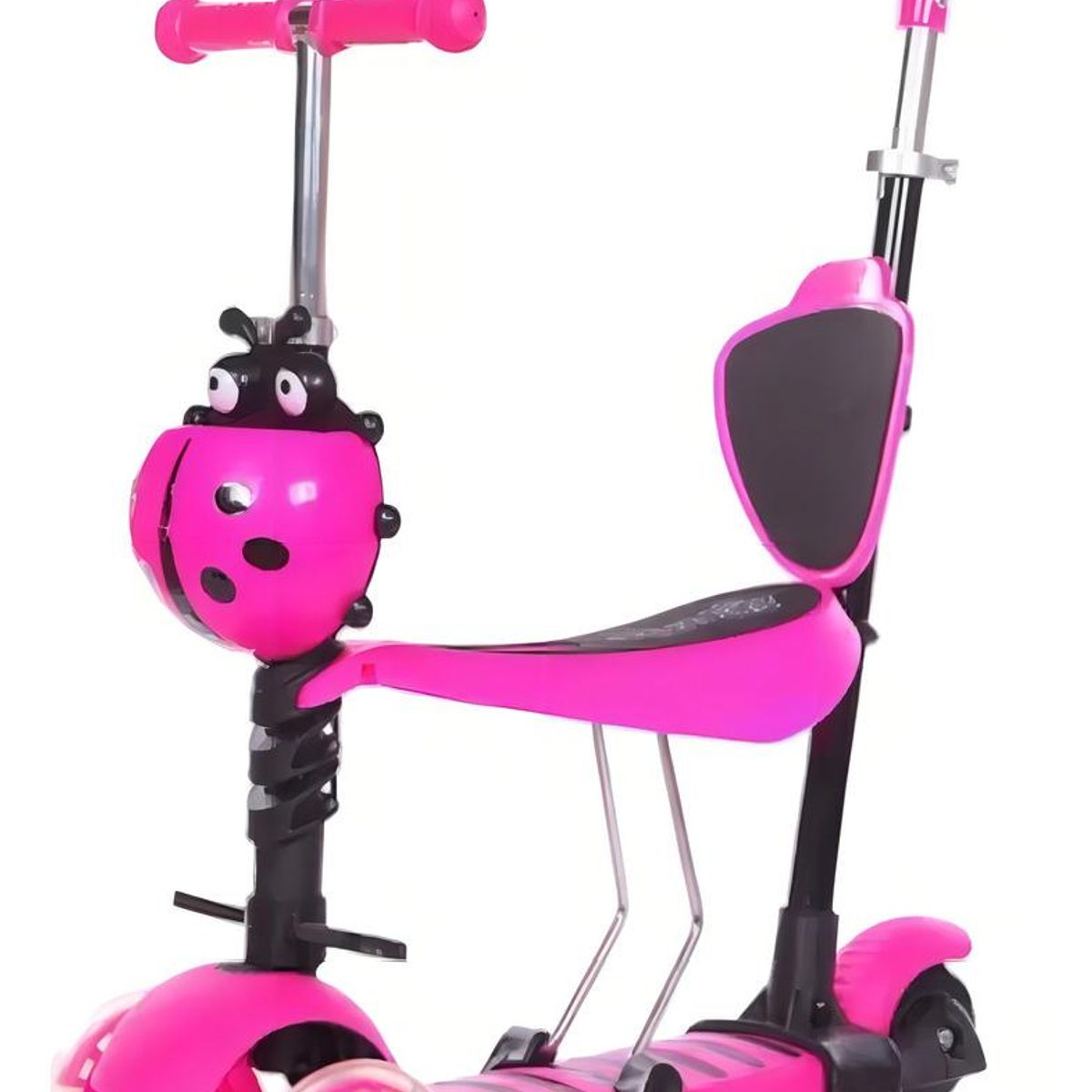 GENERICO - Monopatín Scooter 5 en 1 con Luz LED Rosa Chicle